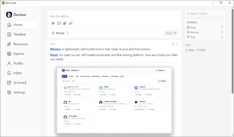 软件Memospot笔记服务软件简介一个隐私优先、轻量级的笔记服务
