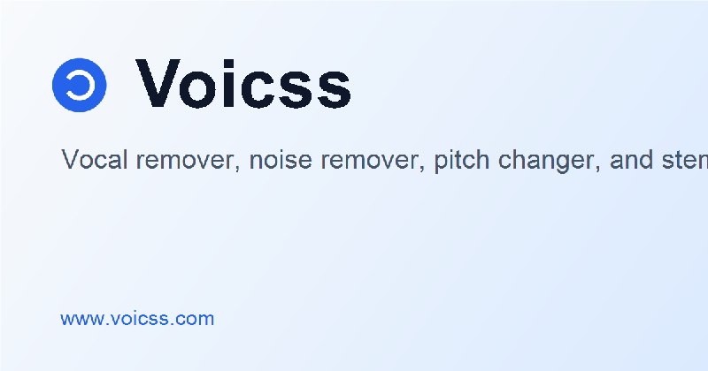 Vocal Remover Online - Remove Vocals from Songs | Voicss