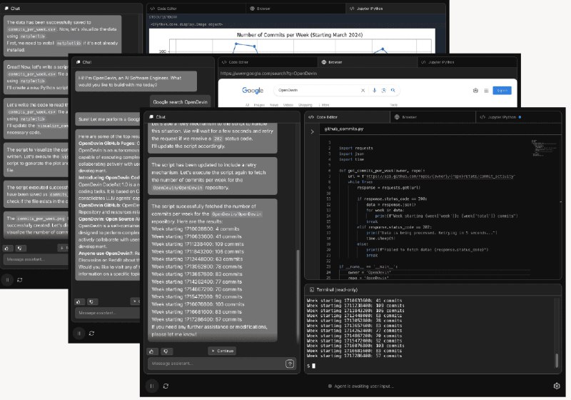 👉 名称：OpenHands🤖 类型：🎯项目👏 介绍：OpenHands 是由 AI 驱动的软件开发代理平台，该项目可以完成人类开发者能做的所有事情：修改代码、运行命令、浏览网页、调用 API，甚至还能从 StackOverflow 复制代码片段：