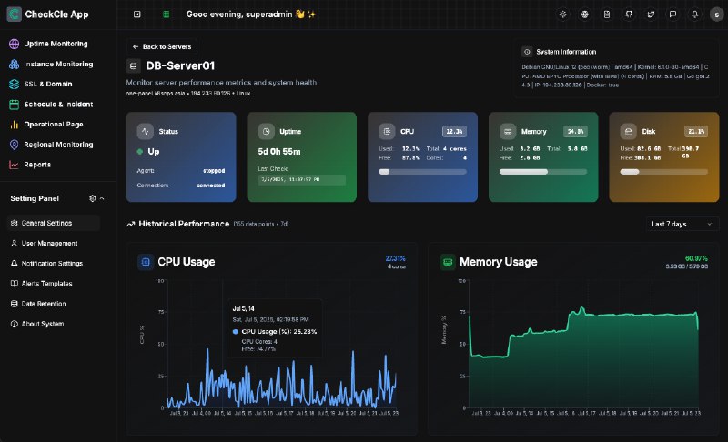 GitHub - operacle/checkcle: CheckCle is a self-hosted, open-source monitoring platform for seamless, real-time full-stack systems…