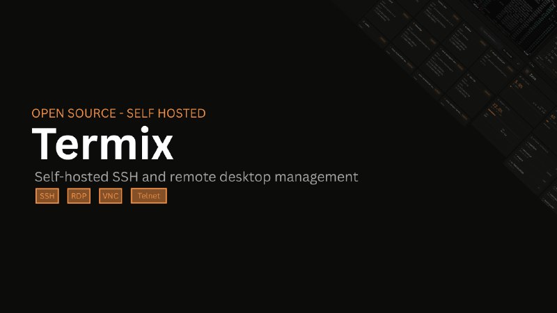 GitHub - Termix-SSH/Termix: Self-hosted SSH and remote desktop management