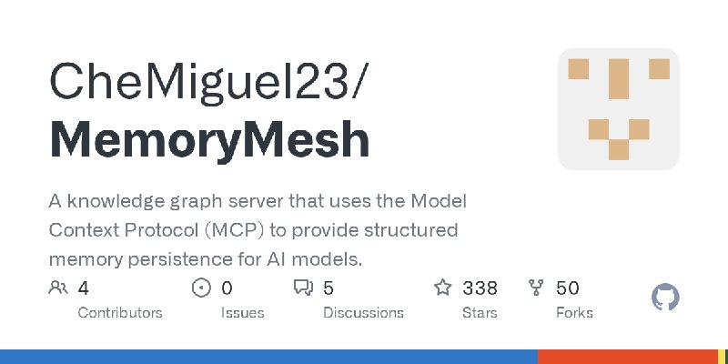 GitHub - CheMiguel23/MemoryMesh: A knowledge graph server that uses the Model Context Protocol (MCP) to provide structured memory…