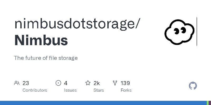 GitHub - nimbusdotstorage/Nimbus: The future of file storage