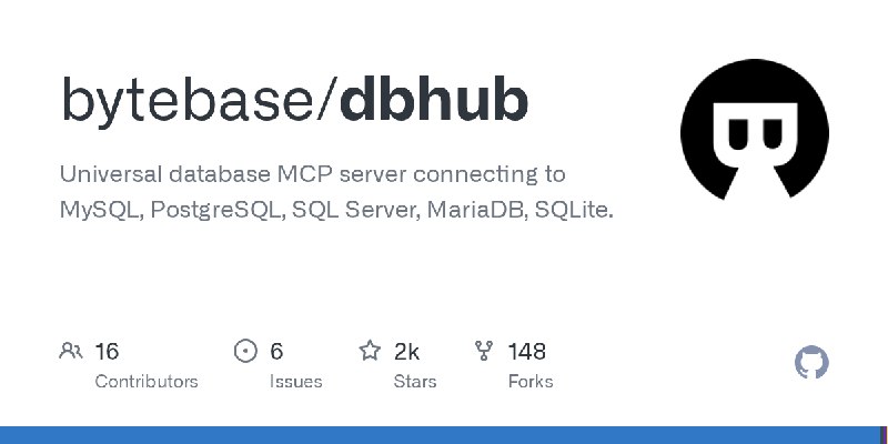 GitHub - bytebase/dbhub: Universal database MCP server connecting to MySQL, PostgreSQL, SQL Server, MariaDB, SQLite.