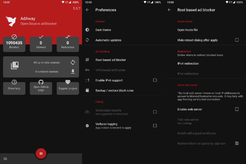 📂 #开源 #软件 #工具🕊 AdAway▎软件功能: 广告拦截器▎软件介绍: AdAway 是一款适用于 Android 的开源广告拦截器，使用主机文件和本地 VPN