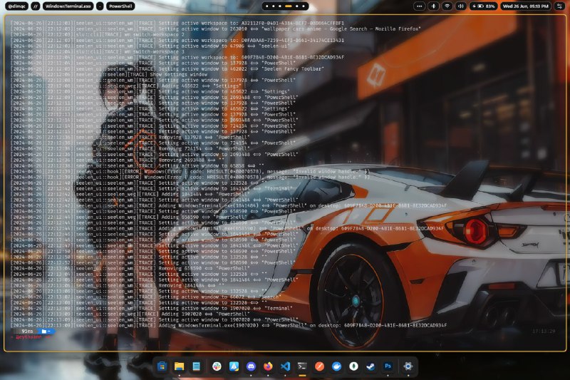Seelen UI一款旨在增强 Windows 桌面体验的工具，重点关注自定义和生产力